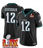 Men & Women & Youth Philadelphia Eagles #12 Randall Cunningham Black 2025 Super Bowl LIX Patch New F.U.S.E. Vapor Limited Stitched Jersey,baseball caps,new era cap wholesale,wholesale hats